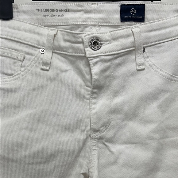 AG Adriano Goldschmied The Legging Ankle White Super Skinny Ankle Jeans - Sz 28 - Picture 9 of 14